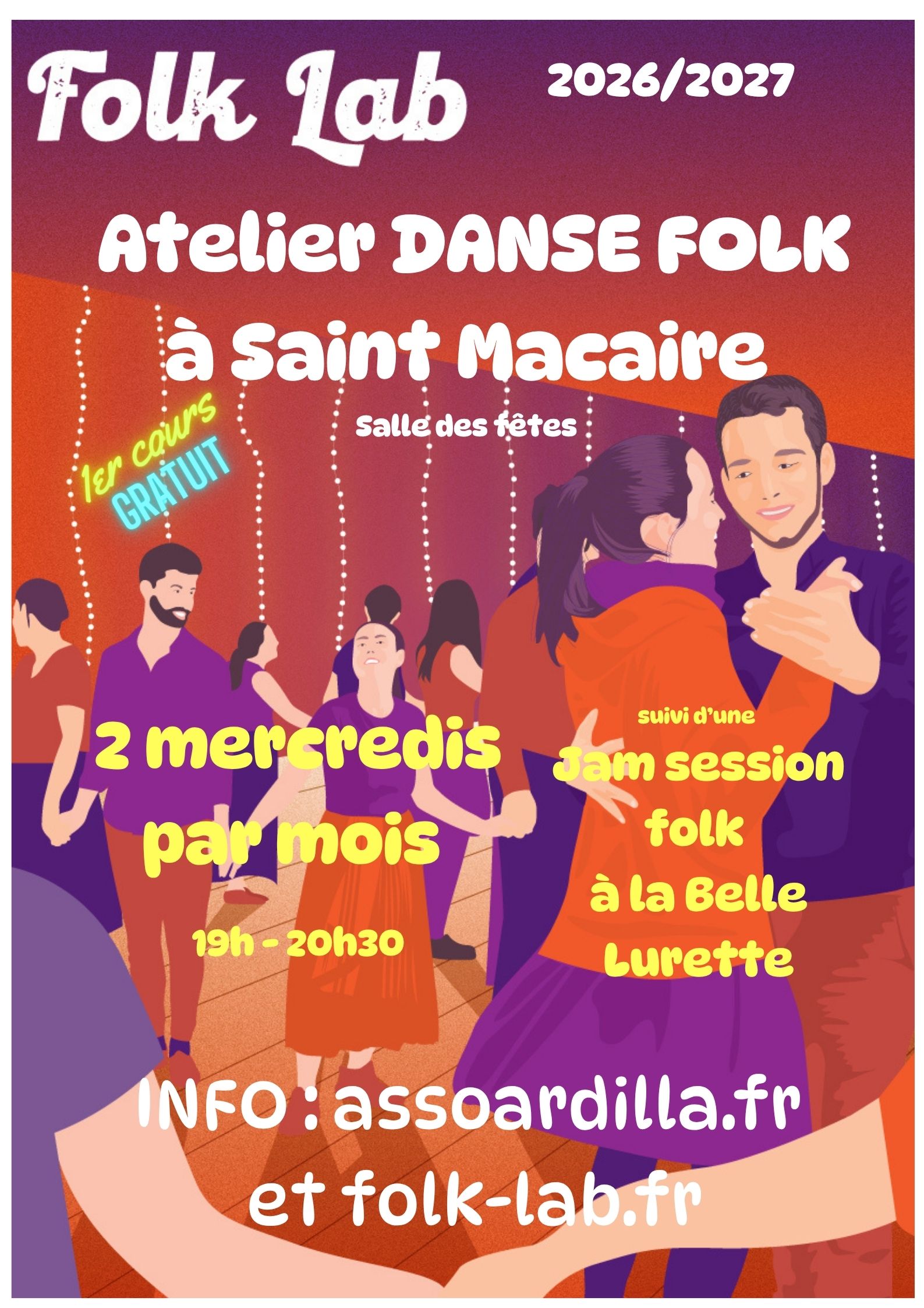 Atelier de danse folk à Saint Macaire